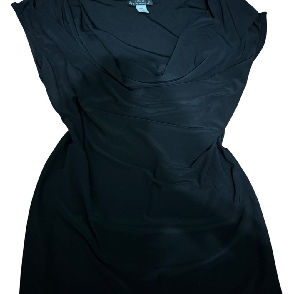 Black Cowl Neck Top